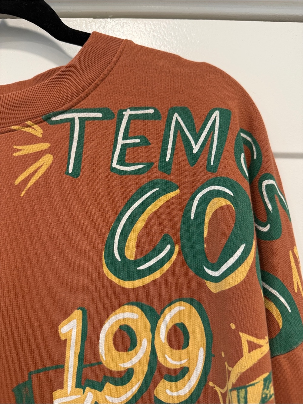 FARM Rio Rust Graphic Crewneck Sweater with Toucan Print size large - Picture 4 of 11
